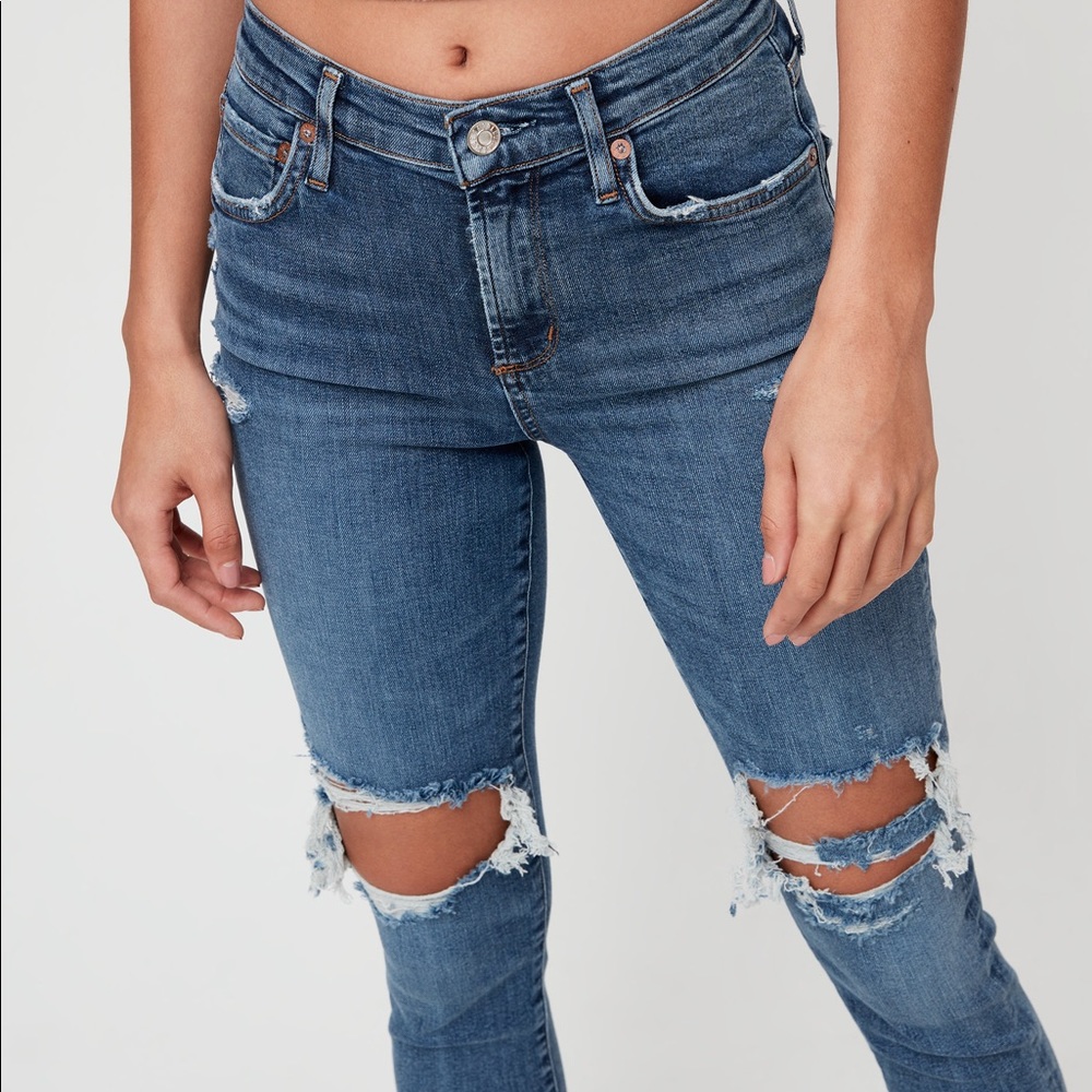 AGOLDE Sophie Crop Hi Rise Ripped Jeans *31*